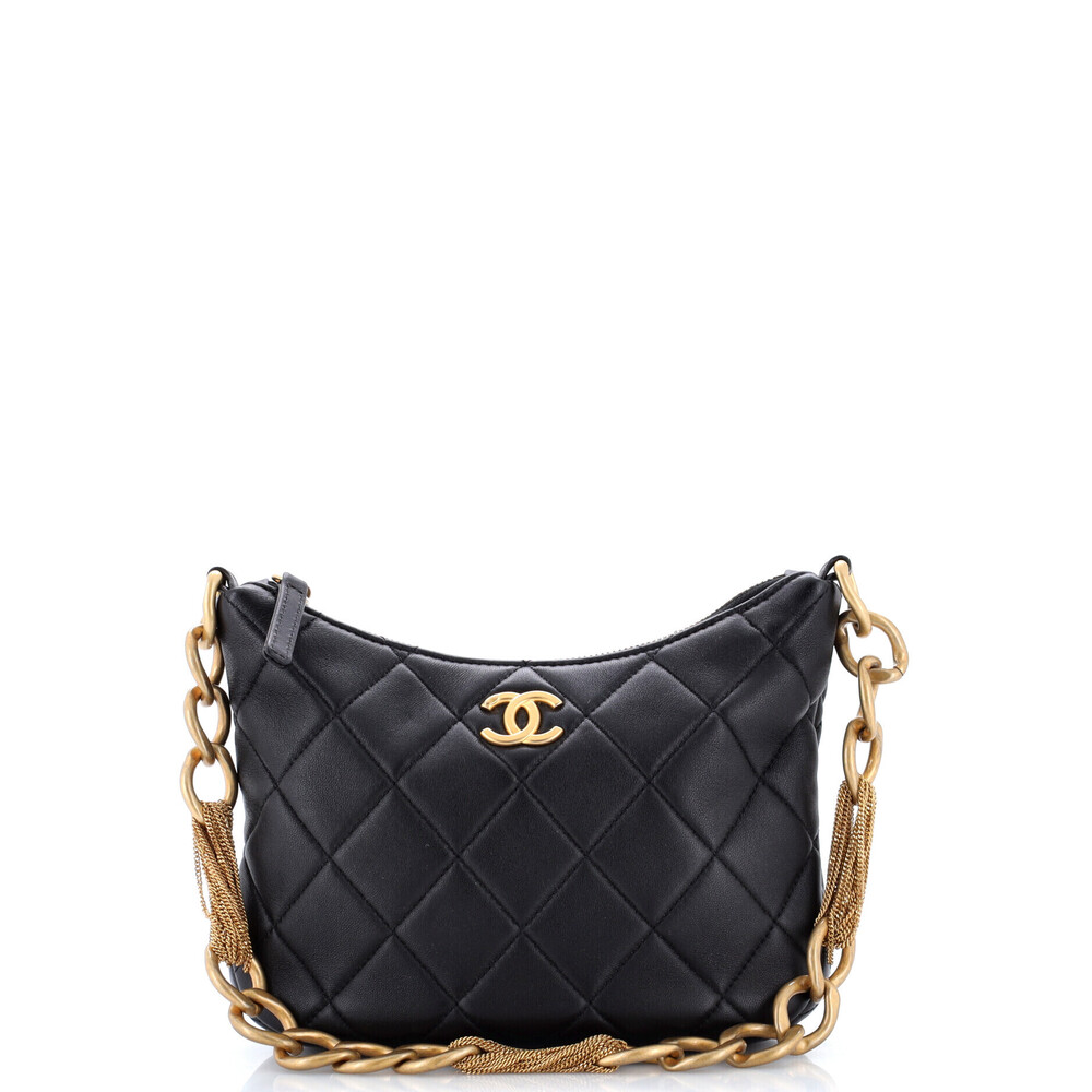 Chanel CC Mixed Chain Link Zip Hobo